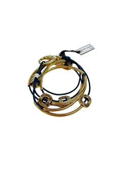 Aura Gold and Navy Wrap Bracelet/Necklace - Heritage-Boutique.com