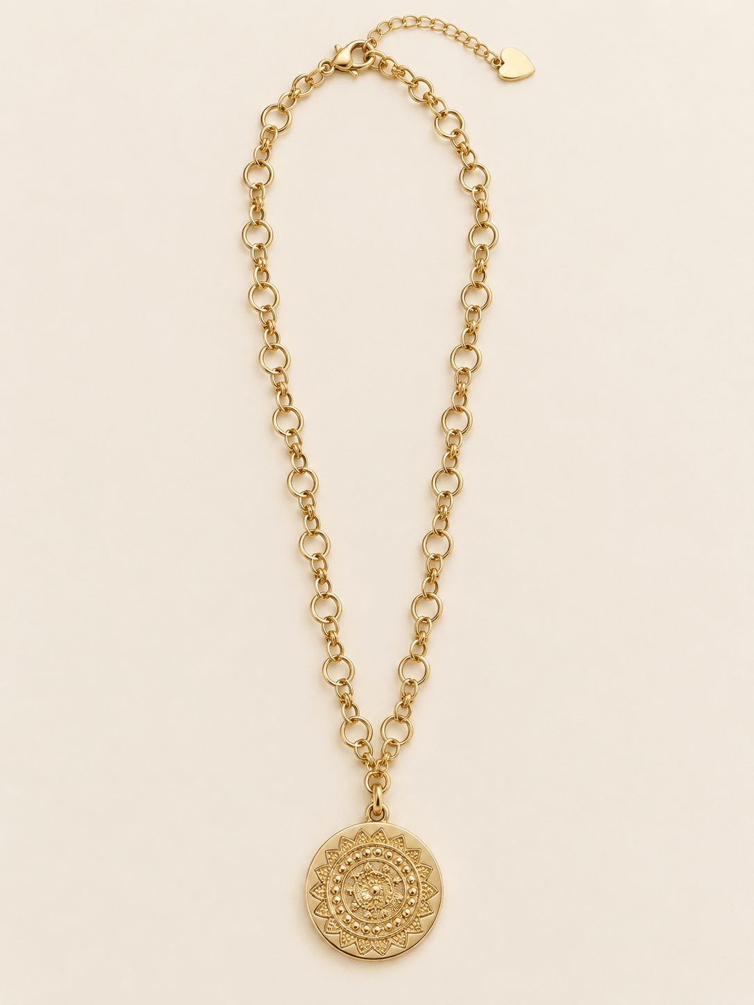 Aurelia Sunburst Medallion Pendant Necklace - Heritage-Boutique.com