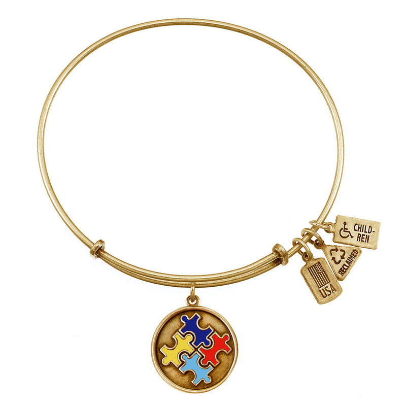 Wind and Fire Autism Puzzle Pieces Bracelet