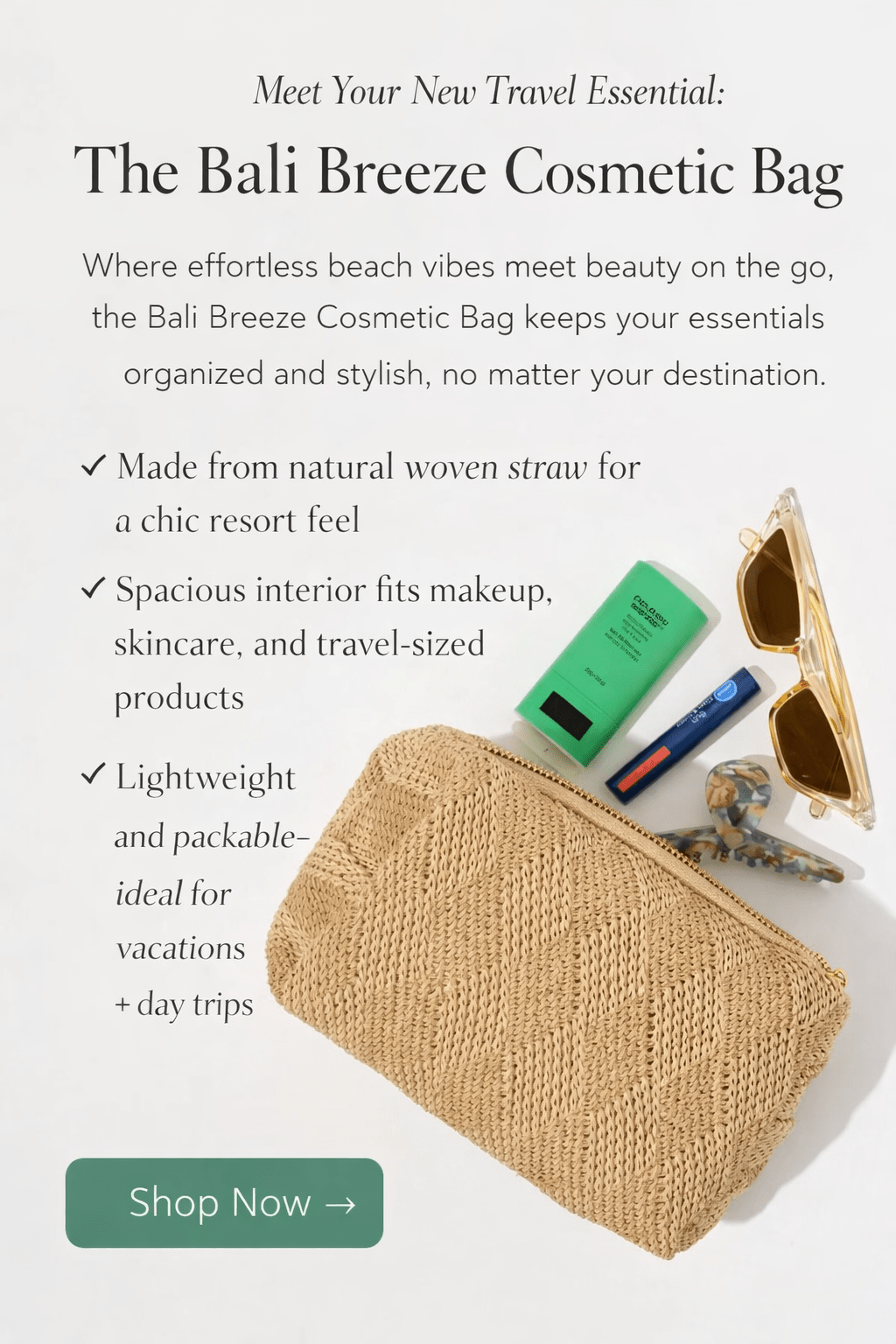 Bali Breeze Cosmetic Bag - Heritage - Boutique.com