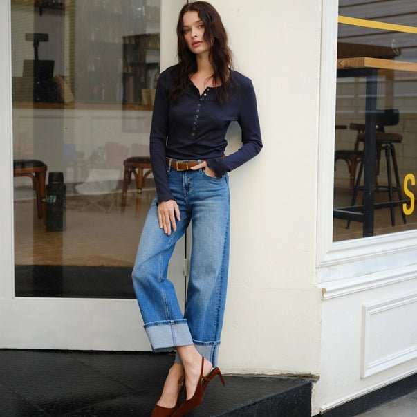 Bayeas Low Rise Straight Leg Denim Jeans - NEW ARRIVAL - Heritage - Boutique.com