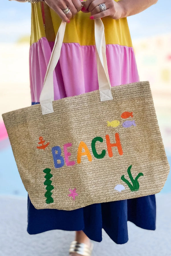 "Beach"Beach Bag Tote