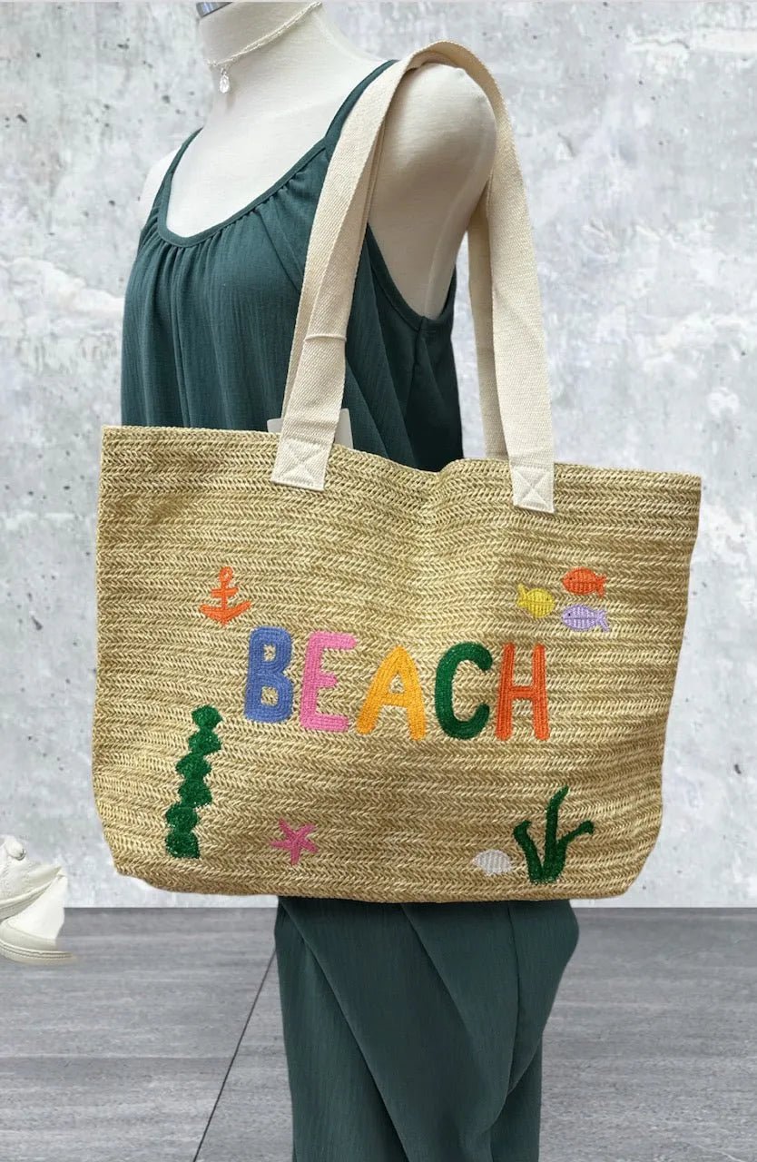 "Beach"Beach Bag Tote - Heritage - Boutique.com