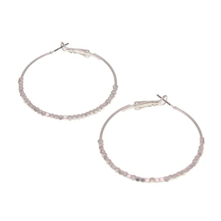 Beaded Hoop Earrings - Heritage - Boutique.com