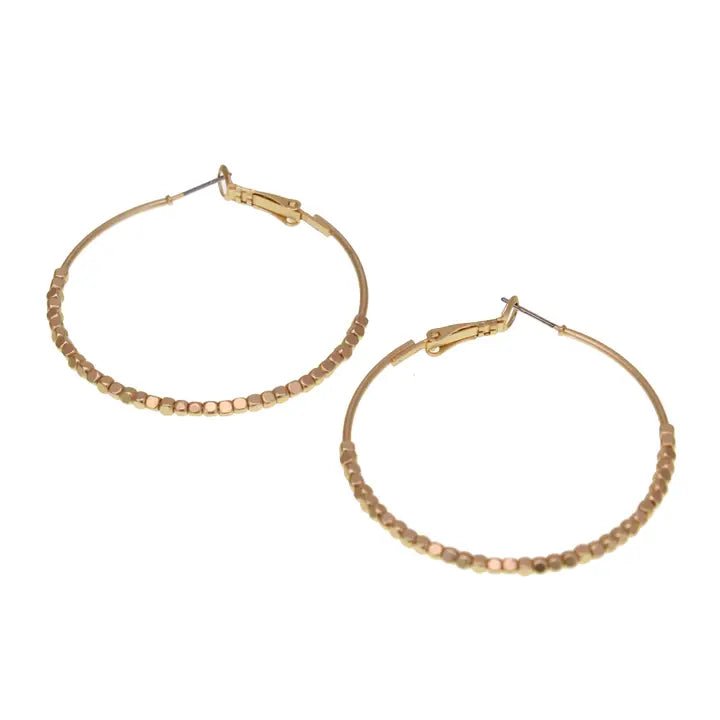 Beaded Hoop Earrings - Heritage - Boutique.com