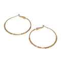 Beaded Hoop Earrings - Heritage - Boutique.com