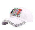 Bedazzled American Flag Baseball Hat - Heritage - Boutique.com