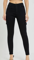 Black High Rise Cargo Skinnies - Heritage - Boutique.com