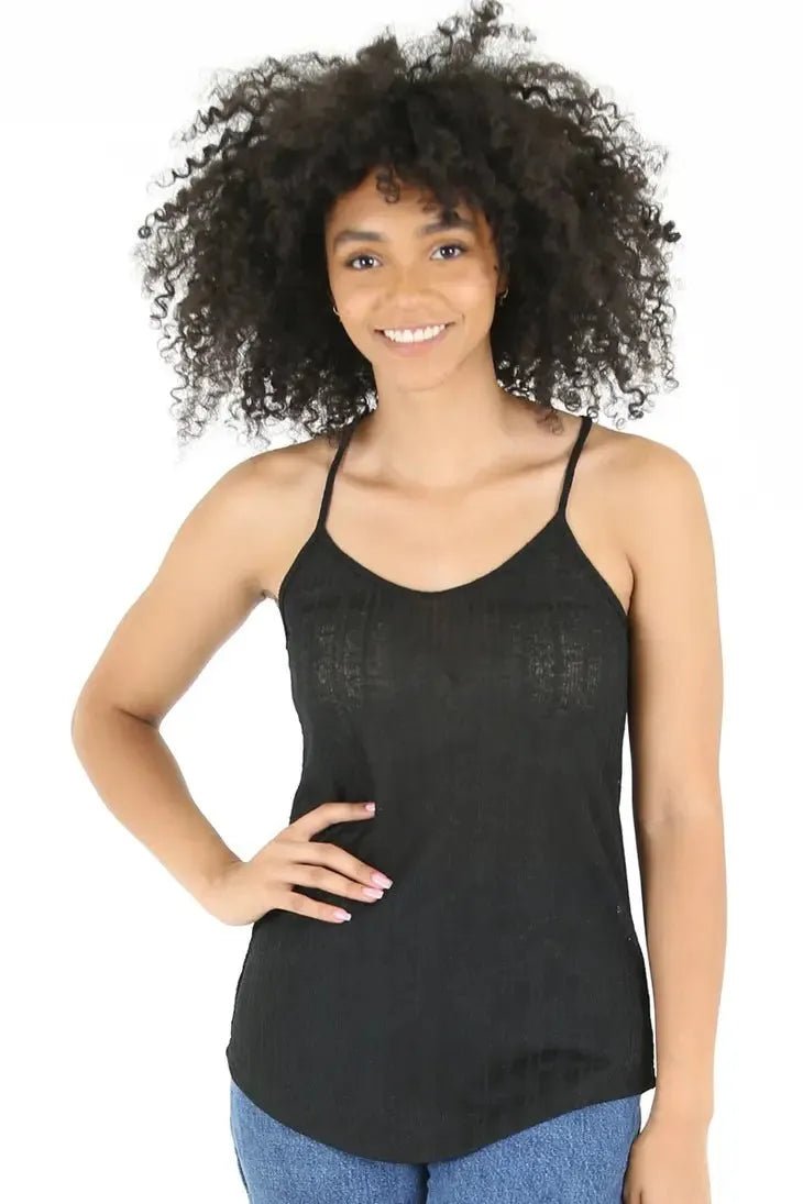 Black Pointelle Cami - Heritage - Boutique.com