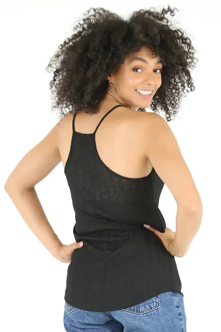 Black Pointelle Cami - Heritage - Boutique.com