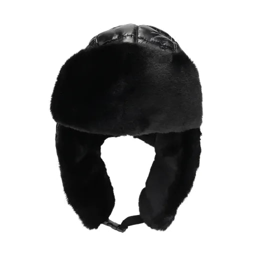 Black Puffer Trapper Beanie - Heritage - Boutique.com