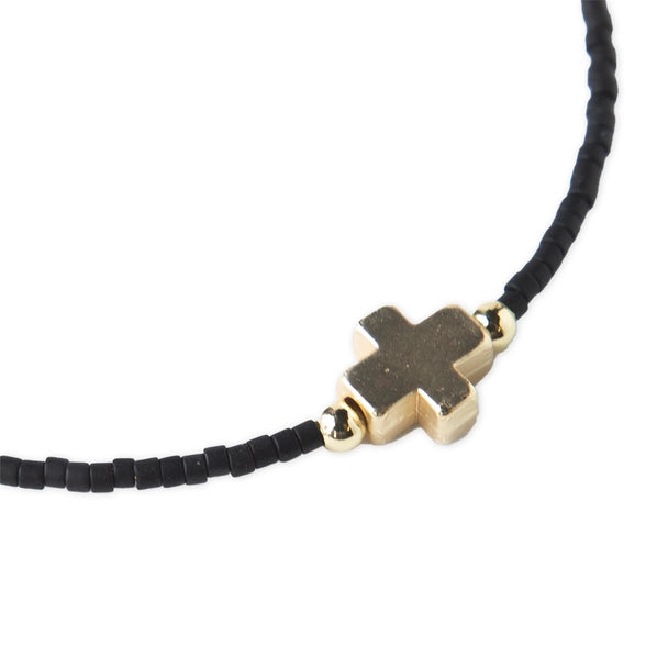 Faithful Cross Stackable Beaded Bracelet
