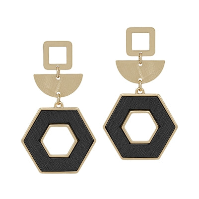 Handmade Hexagon Earrings