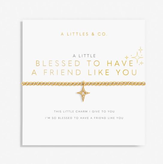 A Little Blessed To Have A Friend Like You Gold Bracelet
