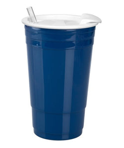 Large Insulated Blue Beach Cup
