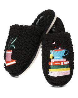 Book Club Plush Slippers - Heritage-Boutique.com