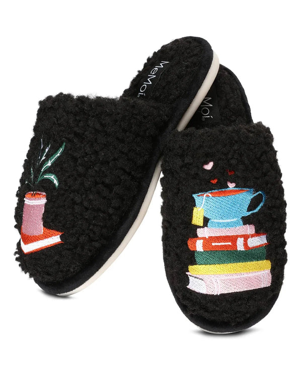 Book Club Plush Slippers - Heritage-Boutique.com
