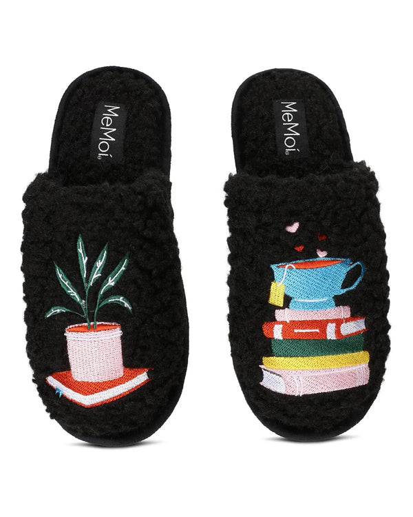Book Club Plush Slippers - Heritage-Boutique.com