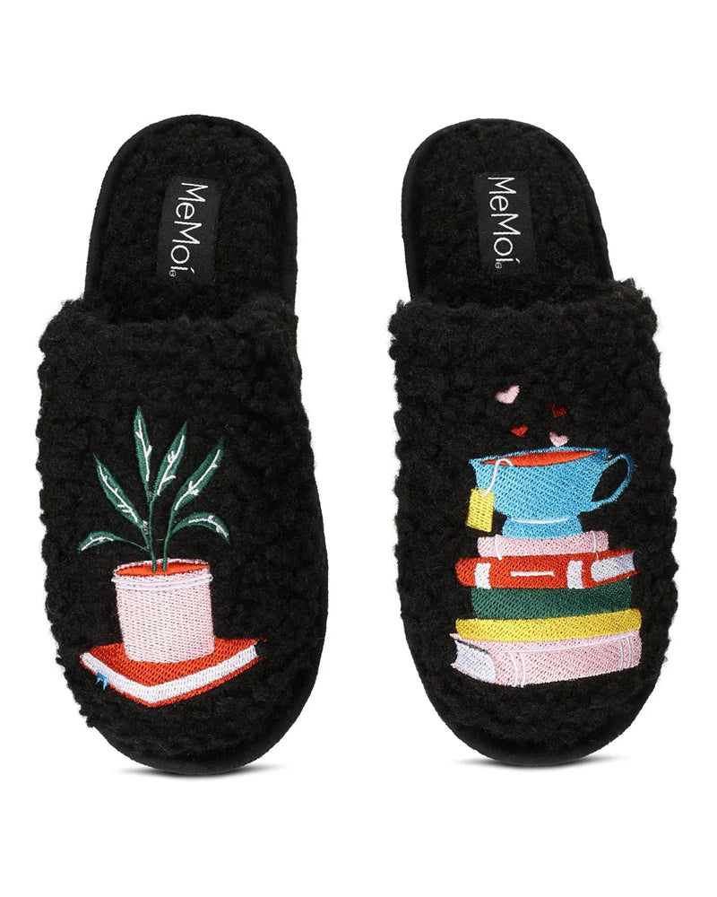 Book Club Plush Slippers - Heritage-Boutique.com