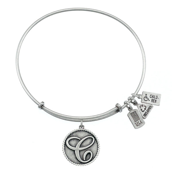 Wind and Fire Silver "Love Letters" Initial Bracelet