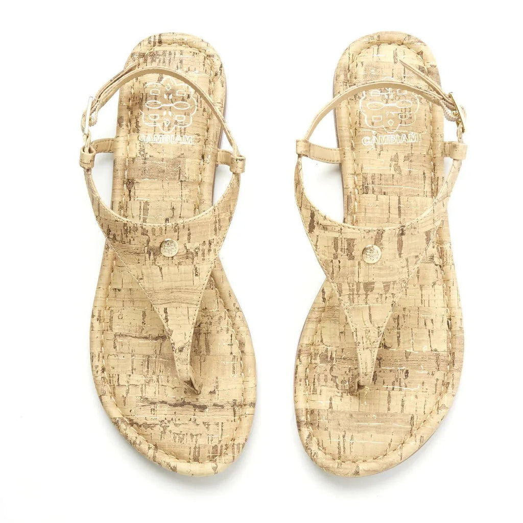 Cambiami Flip Flop Cork Flat (with strap set) - Heritage - Boutique.com