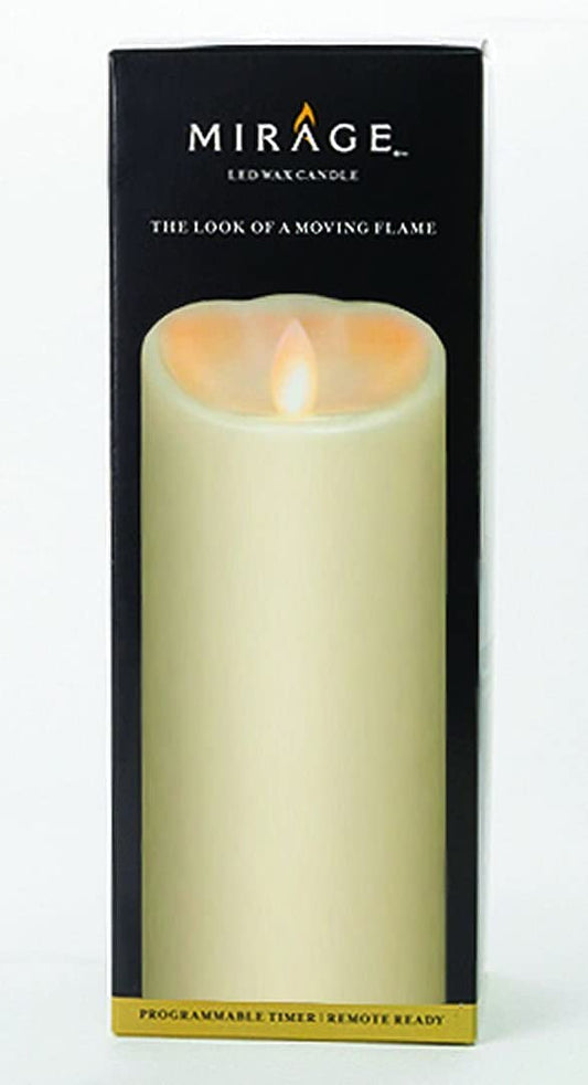 Mirage 9.5in Pilar Battery Operated Candle