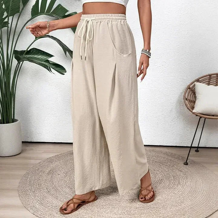 Casual Straight Leg Pants with Pockets - Heritage - Boutique.com