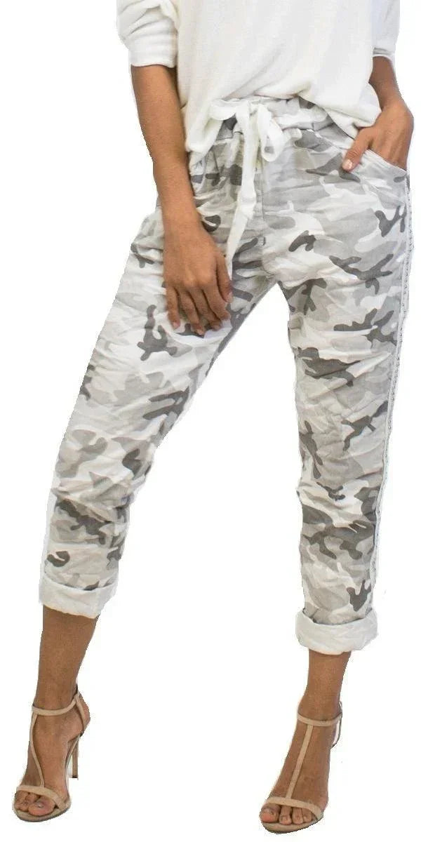Caterina Camo Cropped Jogger - Heritage - Boutique.com