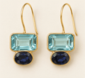 Celeste Aqua & Midnight Geo Drop Earring - Heritage-Boutique.com