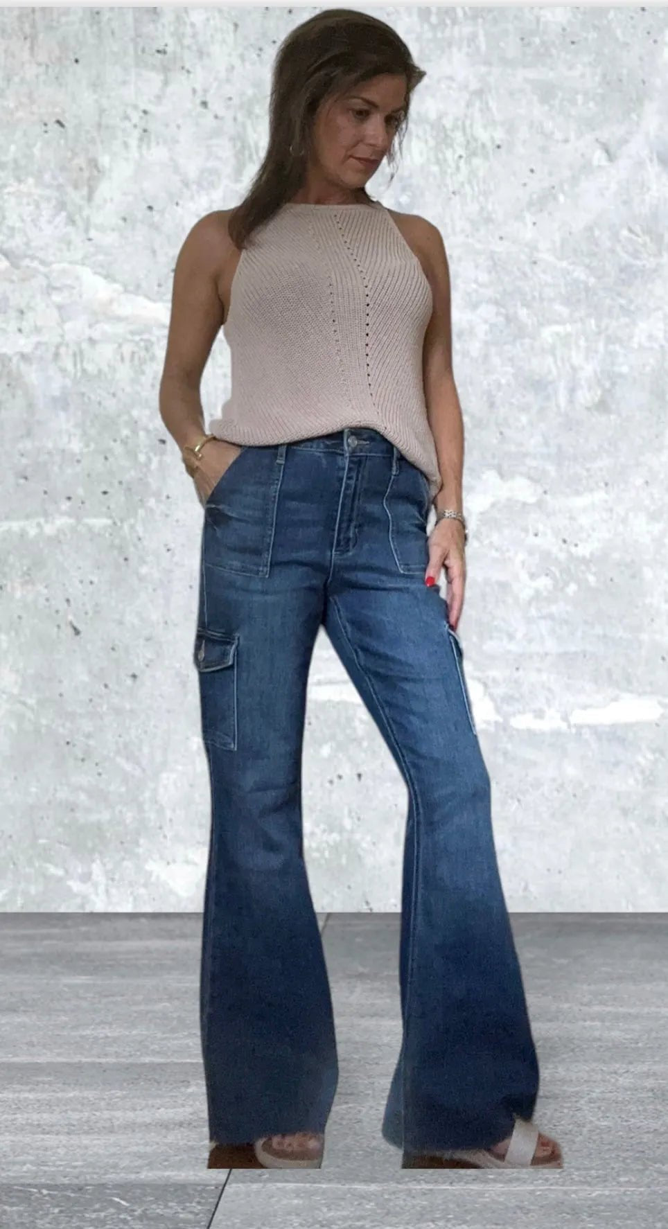 Cella High Rise Skinny Flare Cargo Style - Heritage - Boutique.com