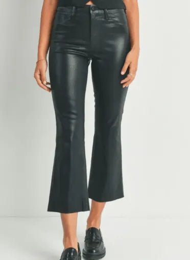 City Vibes Coated Crop Flare - Heritage - Boutique.com