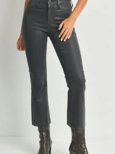 City Vibes Coated Crop Flare - Heritage - Boutique.com