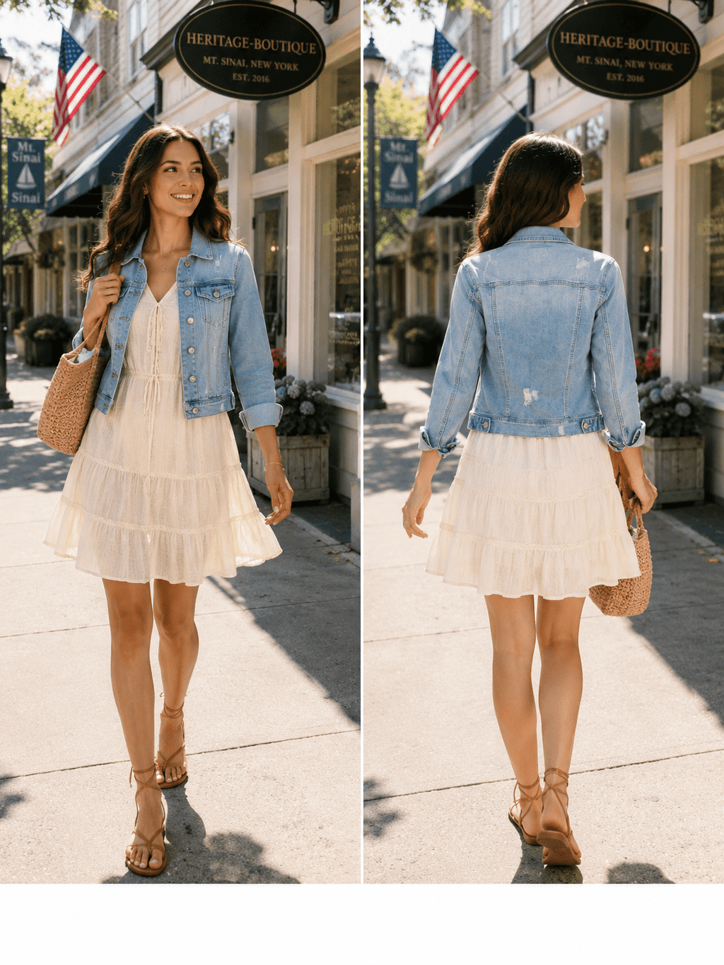 Classic Distressed Light Denim Jacket - Summer Favorite - Heritage-Boutique.com