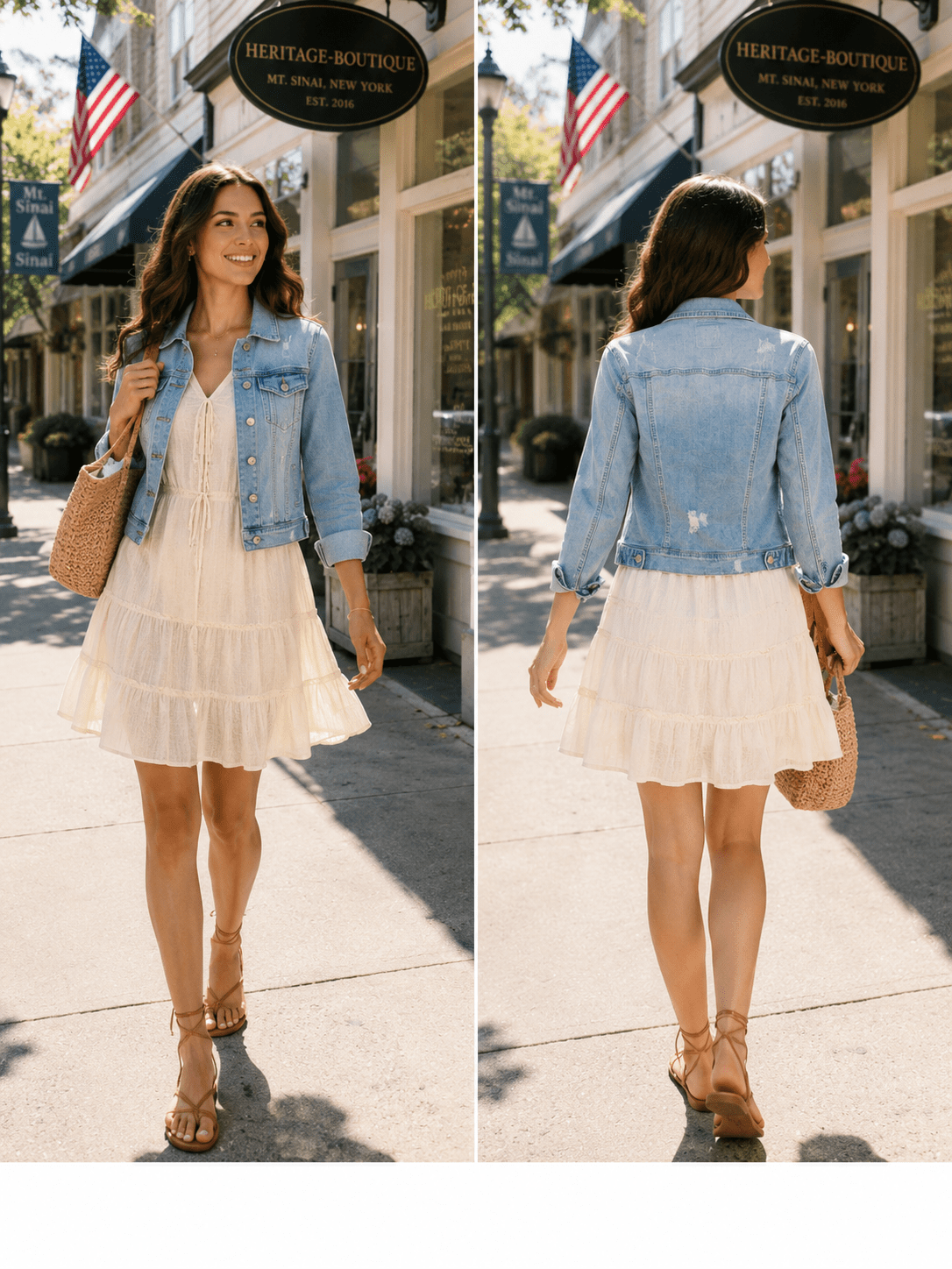 Classic Distressed Light Denim Jacket - Summer Favorite - Heritage-Boutique.com
