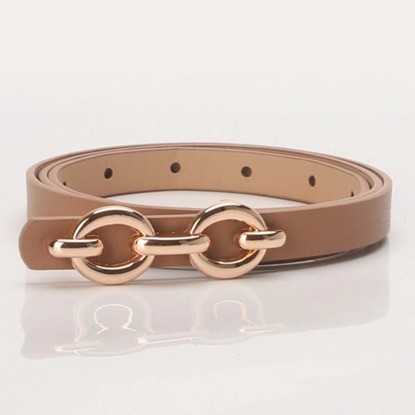Classic Women's Thin Belt with Chain Buckle - Heritage - Boutique.com