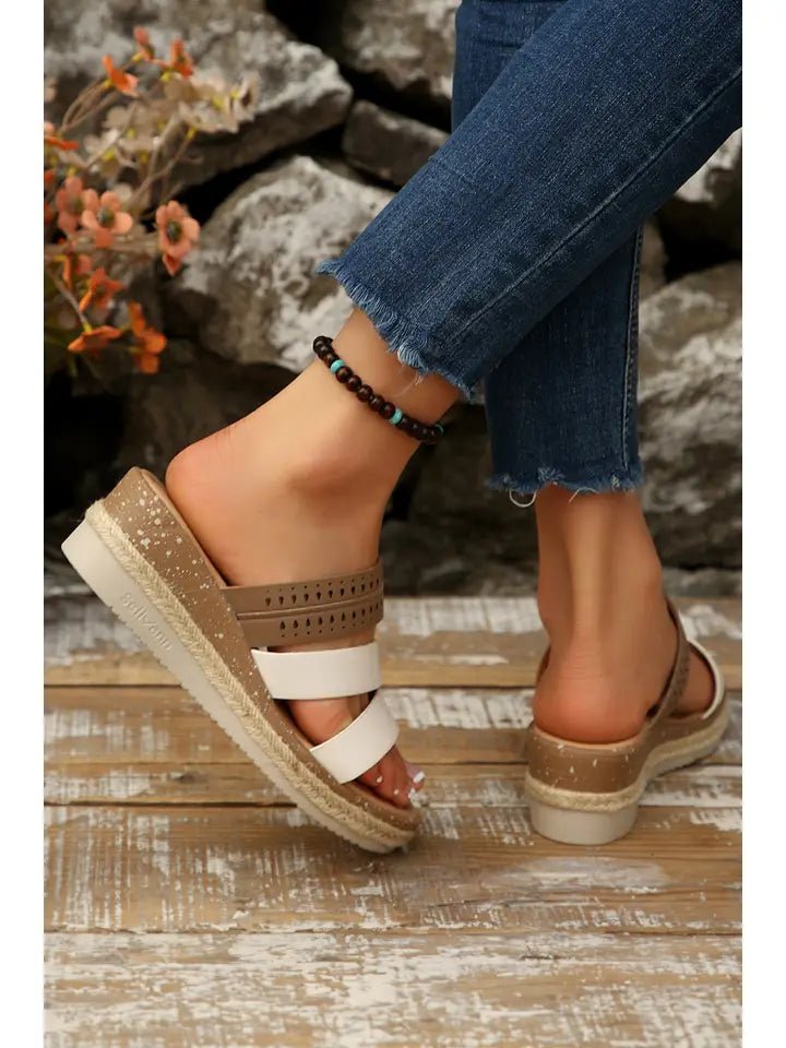 Coastal Color Block Wedges - Heritage - Boutique.com