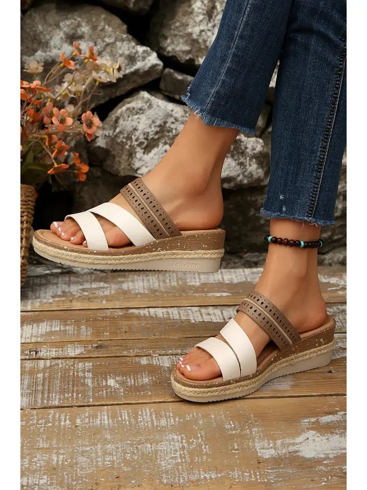 Coastal Color Block Wedges - Heritage - Boutique.com
