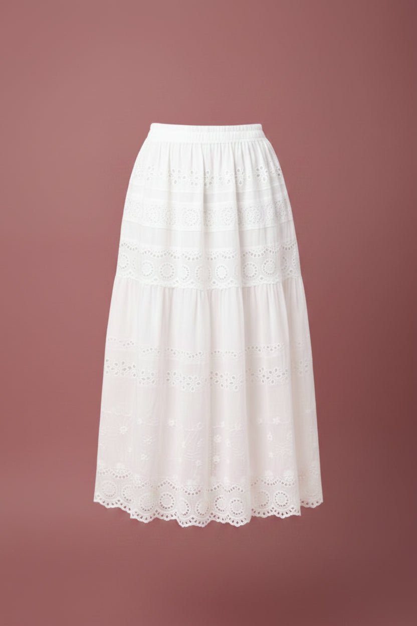 “Coastal Grace” Lace Skirt - Heritage - Boutique.com