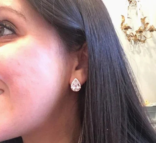 Crystal Tear Drop Stud - Heritage - Boutique.com