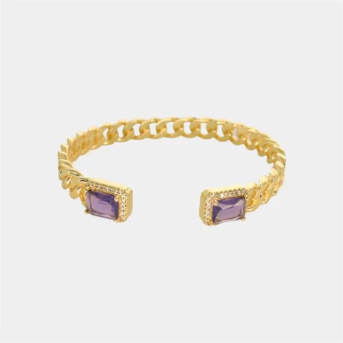CZ Curb Chain Cuff - Heritage - Boutique.com