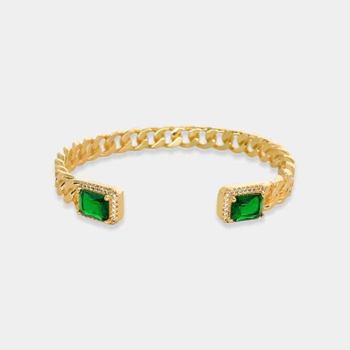 CZ Curb Chain Cuff - Heritage - Boutique.com