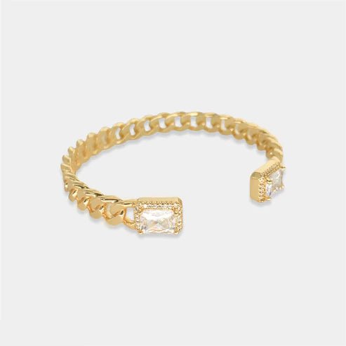 CZ Curb Chain Cuff - Heritage - Boutique.com