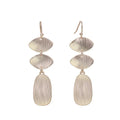 Dainty Modern Matte Triple Drop Gold Earrings - Heritage - Boutique.com