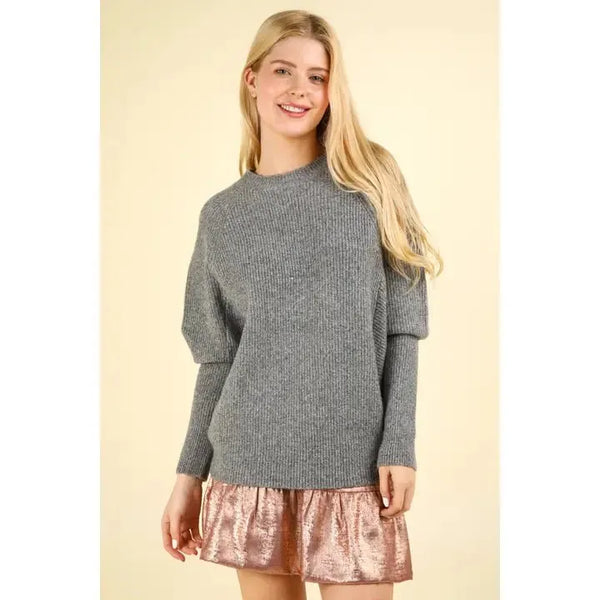 Dolman Sleeve Oversized Knit Sweater Top - Heritage-Boutique.com