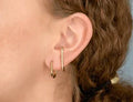Double Bar Gold Water Resistant CZ Earrings - Heritage - Boutique.com