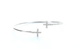 Double CZ Diamond Cross Open Cuff Bracelet - Heritage - Boutique.com