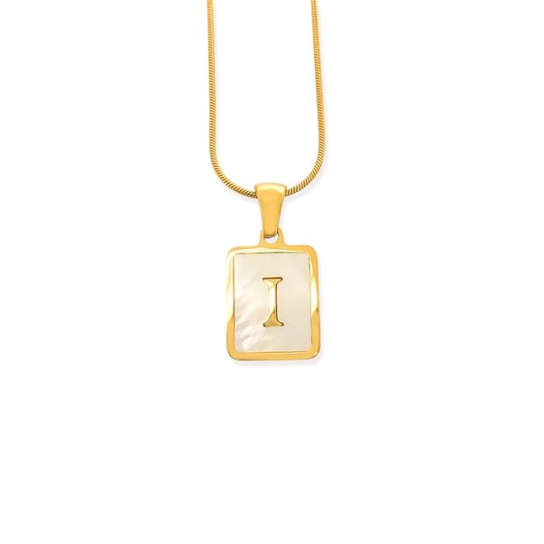 Elegant Water Resistant Initial Pendant Necklace - Heritage - Boutique.com