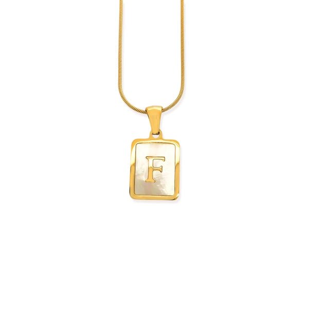 Elegant Water Resistant Initial Pendant Necklace - Heritage - Boutique.com