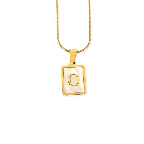 Elegant Water Resistant Initial Pendant Necklace - Heritage - Boutique.com