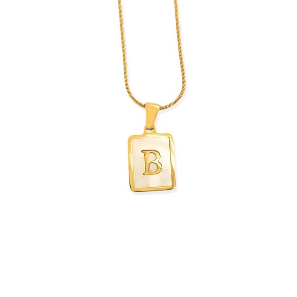 Elegant Water Resistant Initial Pendant Necklace - Heritage - Boutique.com